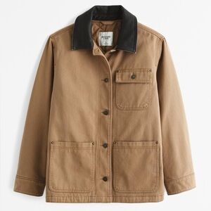 NWT Abercrombie & Fitch Oversized Barn Jacket (Camel Tan, Size XS)